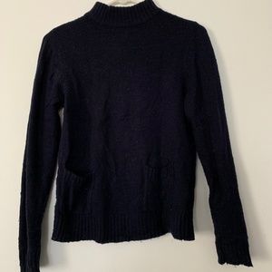 Forever 21 Soft Dark Blue Mock Turtleneck Sweater